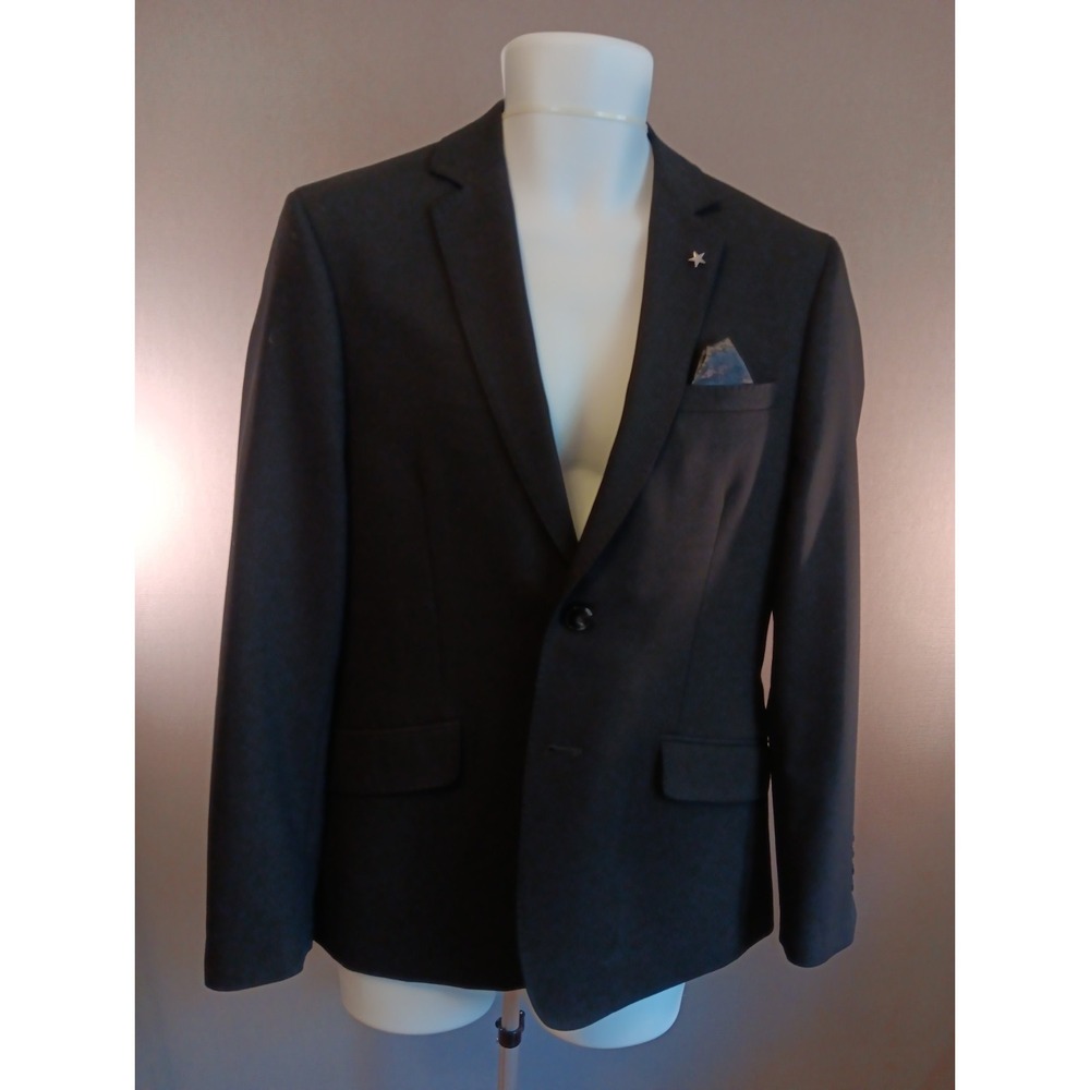 NHP Men's 38S‎ Black Suit Jacket Double-Vented Two-Button (Saks Fifth Ave)
